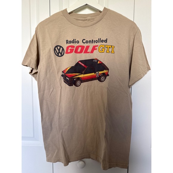 Volkswagen Other - Volkswagen Radio Controlled Golf GTI Graphic T-Shirt Tan Mens Medium VW RC Car